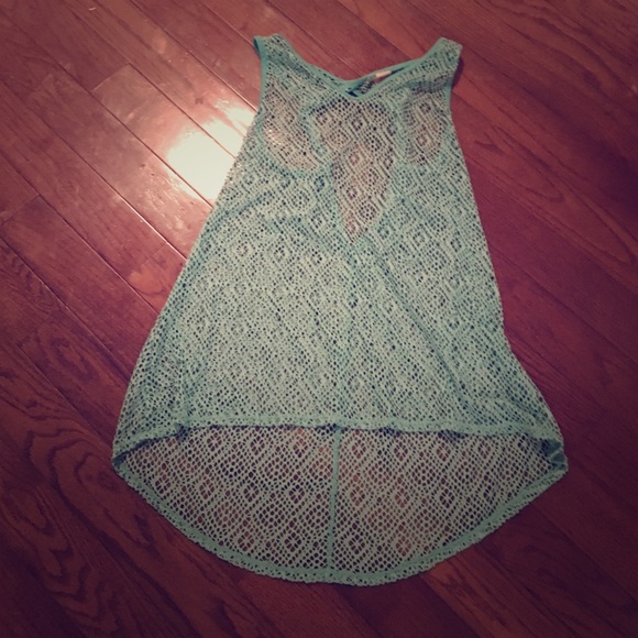 Turquoise bathing suit coverup