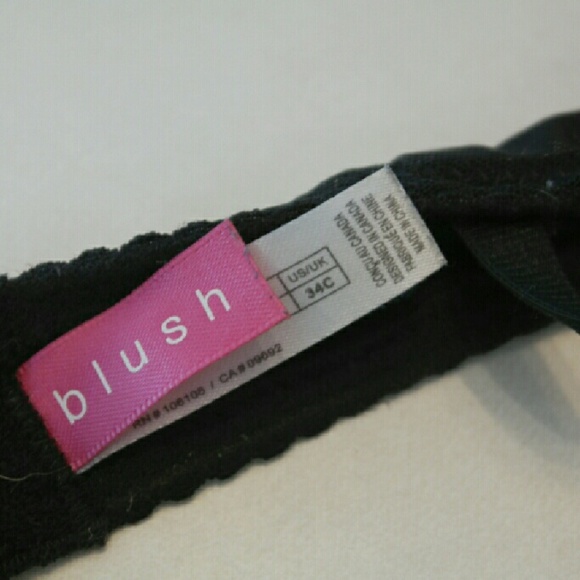 BLUSH embroidered black push up bra 34C - Picture 3 of 4