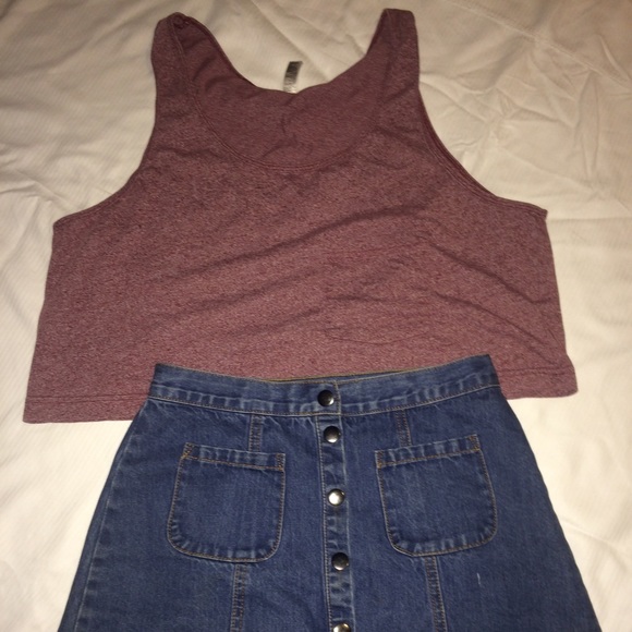 American Apparel Burgundy Tank Top - Picture 1 of 2