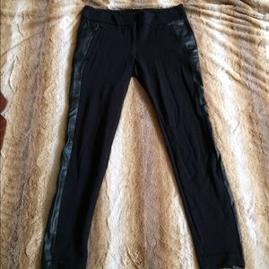 LOFT pointe pants with side pleather strip