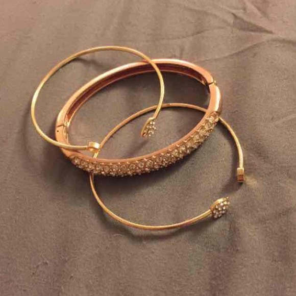 Rose gold bangles