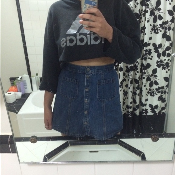 BDG button up jean skirt - Picture 1 of 3