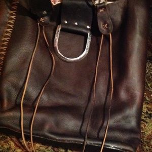 Wild buffalo hide bag