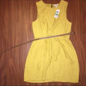 Bar III Mustard Yellow Dress