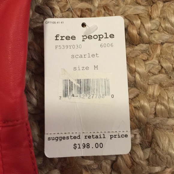 Free People Red Leather-like Dress - Picture 2 of 3