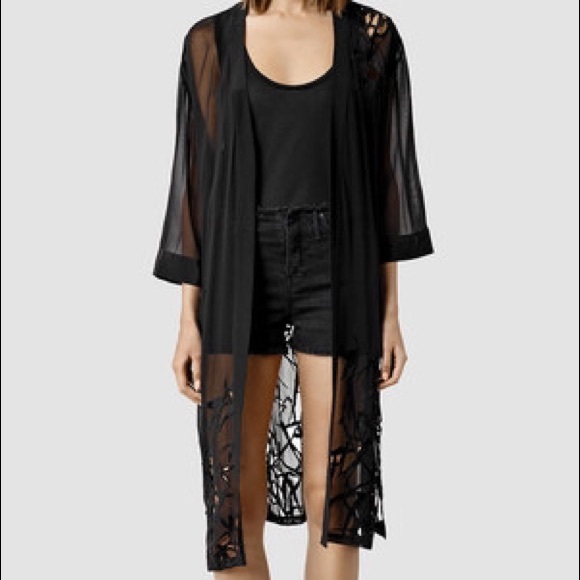 All saints silk kimono