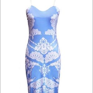 Blue paisley dress