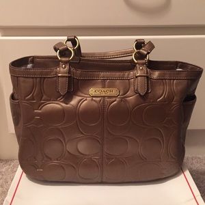 Leather Coach handbag