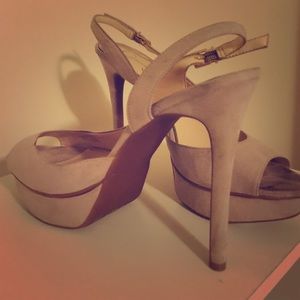 Light Pink Platform Slingback Heels