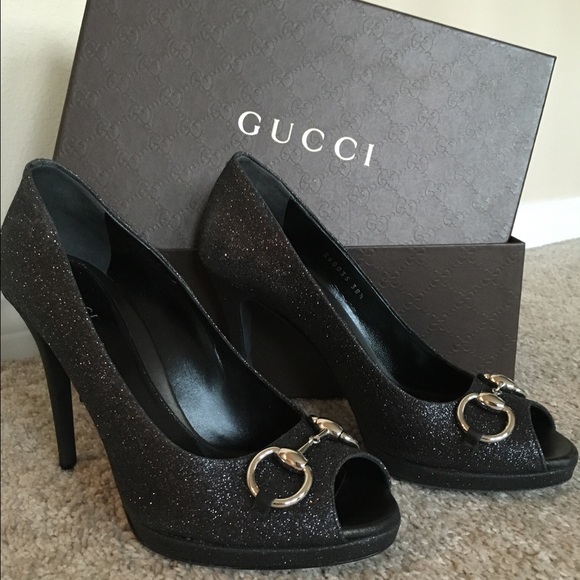 Gucci Stardust Nappa Charlotte Heels Sz 38.5