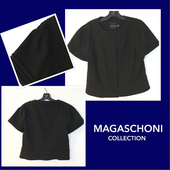 Magaschoni Cropped Black Jacket - Picture 7 of 7
