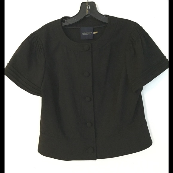 Magaschoni Cropped Black Jacket - Picture 2 of 7