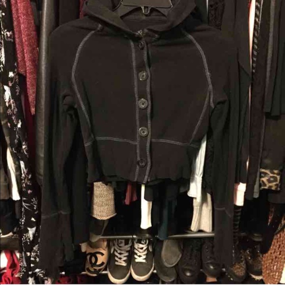 Mid-Driff Button Up Hoodie