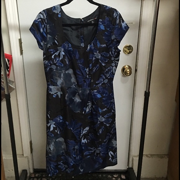 Banana Republic "Mad Men" Blue Floral Dress