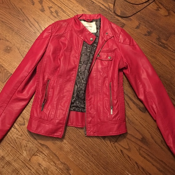 Maurice red leather jacket