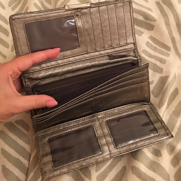 Billabong dark silver/grey leather wallet
