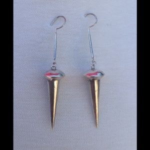 Sexy silver earrings.