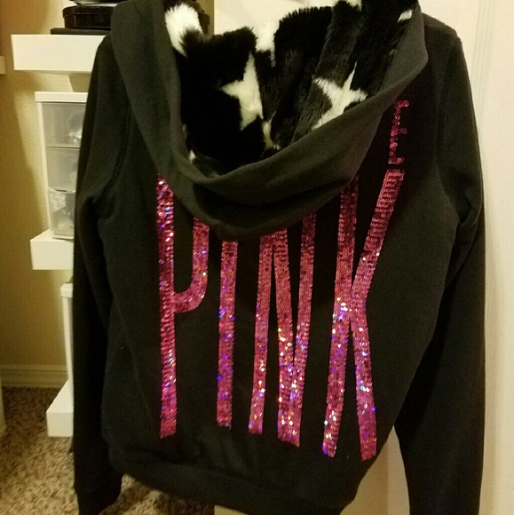 VS PINK STARS WITH PINK SEQUINS SWEATER