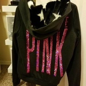 VS PINK STARS WITH PINK SEQUINS SWEATER