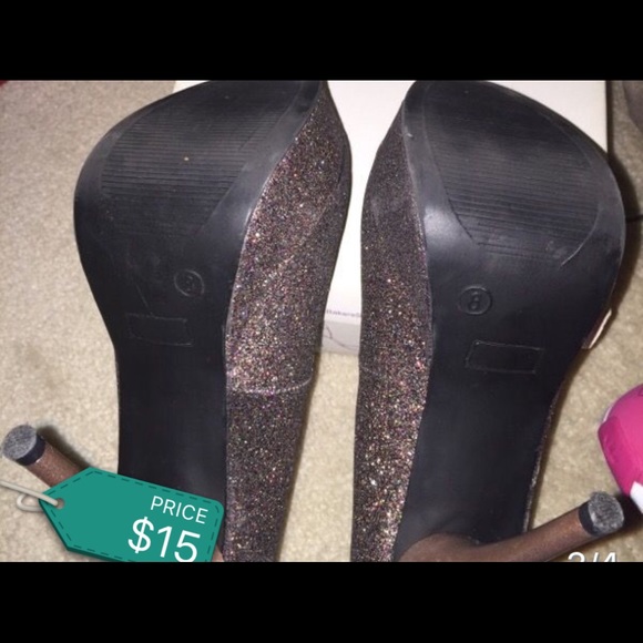 Glitter multi-colored heel - Picture 2 of 4