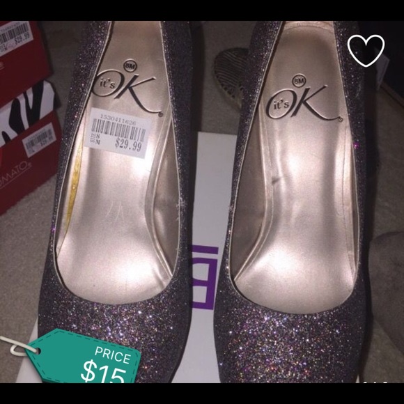 Glitter multi-colored heel - Picture 4 of 4