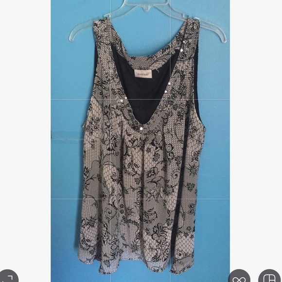 Pretty black and grey designed avenue blouse