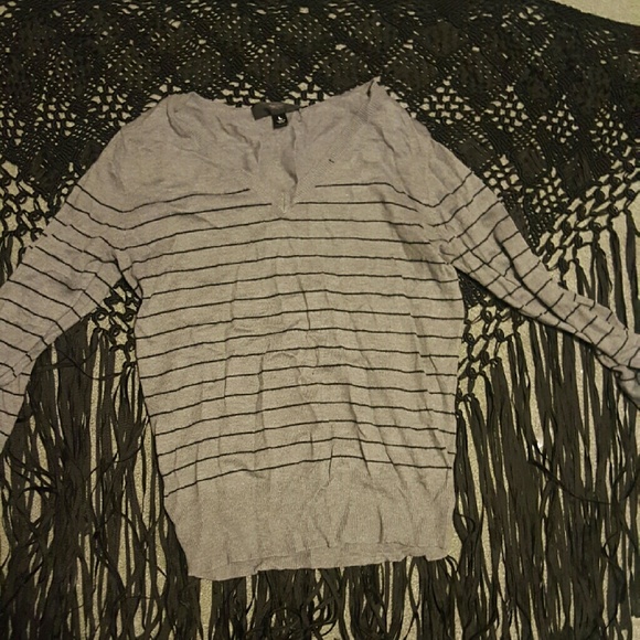 Striped V Neck Sweater