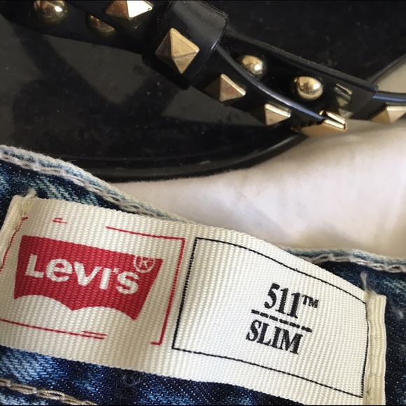 CUSTOM ACID WASH LEVI CUT OFFS sz 30 waist - Picture 2 of 4