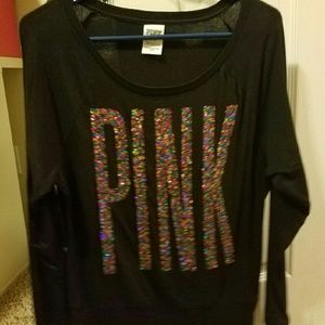 VS PINK CONFETTI SEQUIN LONG SLEEVE