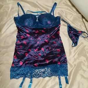 New Frederick's of Hollywood sexy Satin and Lace