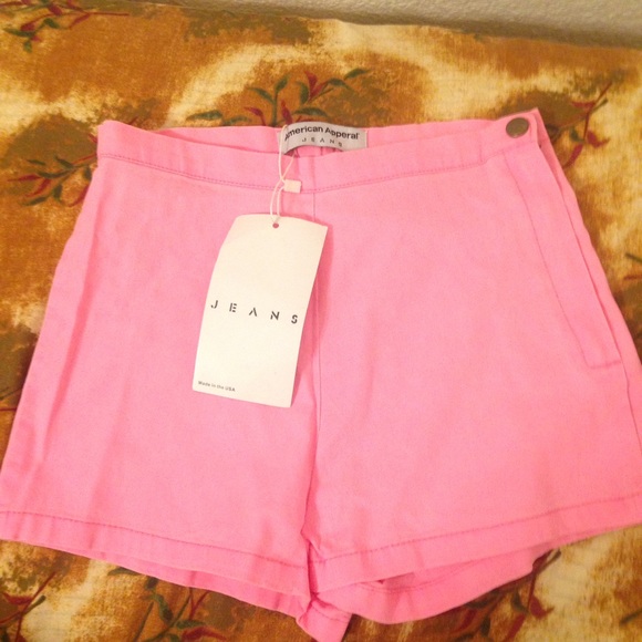 Pink American apparel high waisted shorts