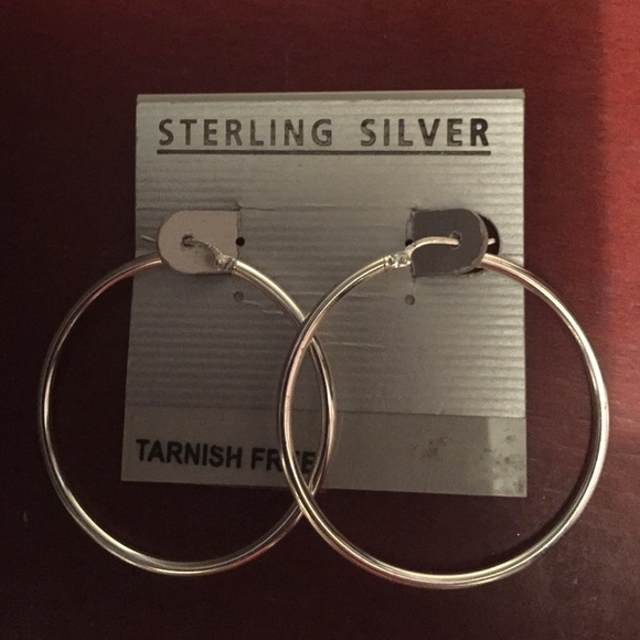 Sterling silver hoop earrings