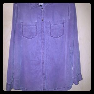 purple super soft button up shirt