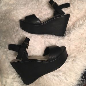 Black platform heels
