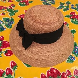 Tula 'Somerset' sun hat with black ribbon