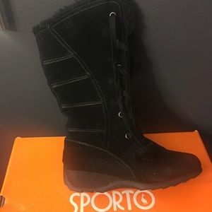 sporto white winter boots