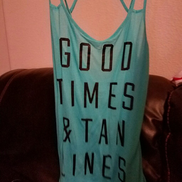 VS PINK GOOD TIMES AND TAN LINES TANK XS sold