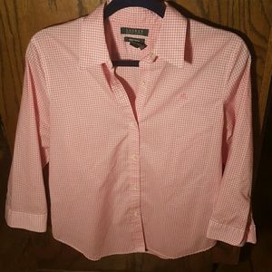 RALPH LAUREN 3/4 BUTTON UP