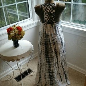 Tie dye maxi dress
