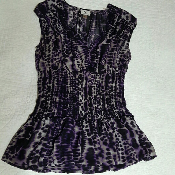 Sweet purple chiffon blouse