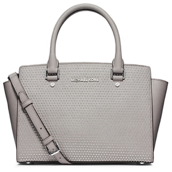 Michael kors micro studded gray Selma medium