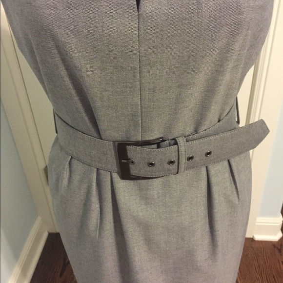Grey suit looking dress with belt - Picture 4 of 4