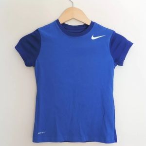 Girls Nike bright blue workout shirt