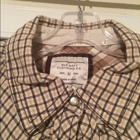 Old Navy Plaid Button Up Youth Medium - Picture 2 of 2