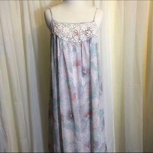 Lauren Conrad Maxi Dress Sz XS Floral Pastel Blue