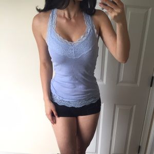 3$ Lace periwinkle lilac tank top