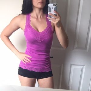 5$ purple lace tank top