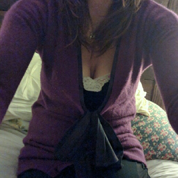Purple Vince cashmere cardigan -small