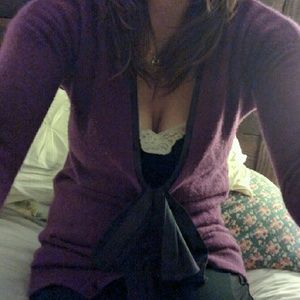 Purple Vince cashmere cardigan -small