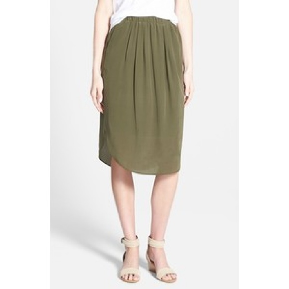 Madewell Silk Midi Skirt